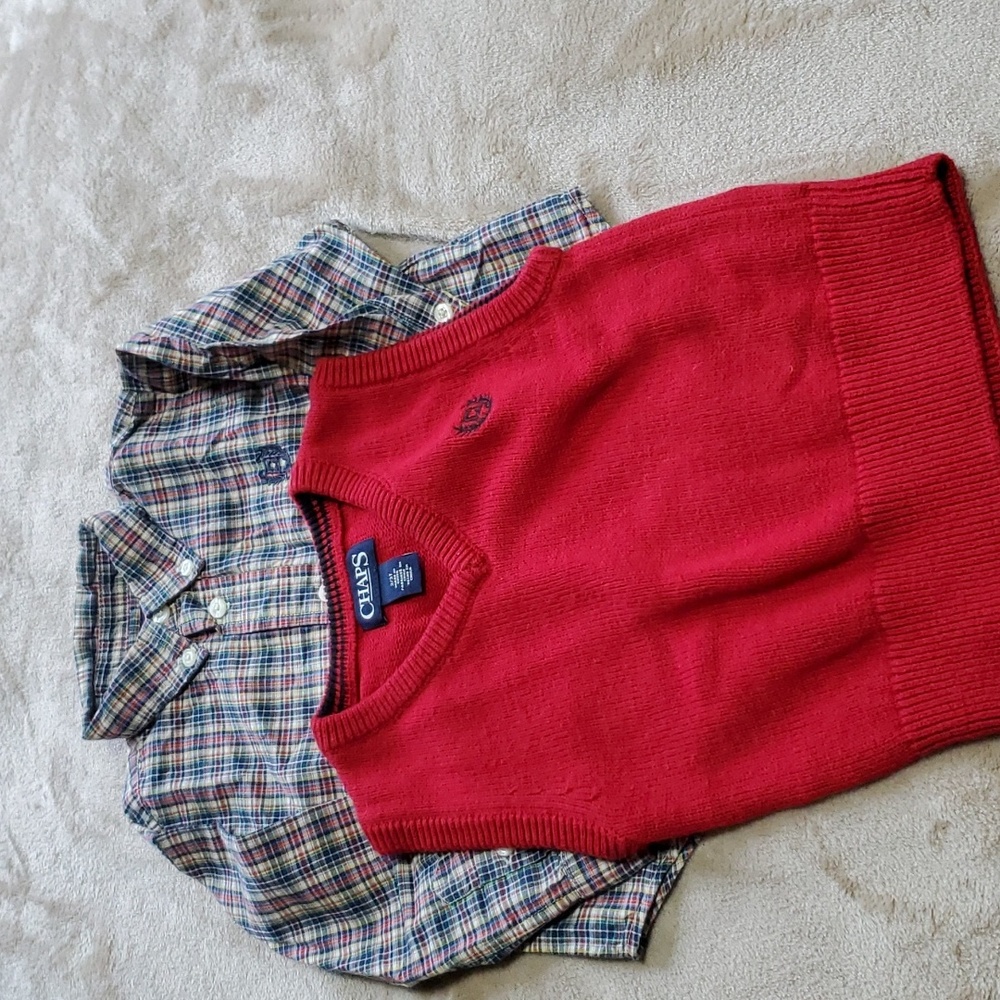 Chaps boy shirt set
